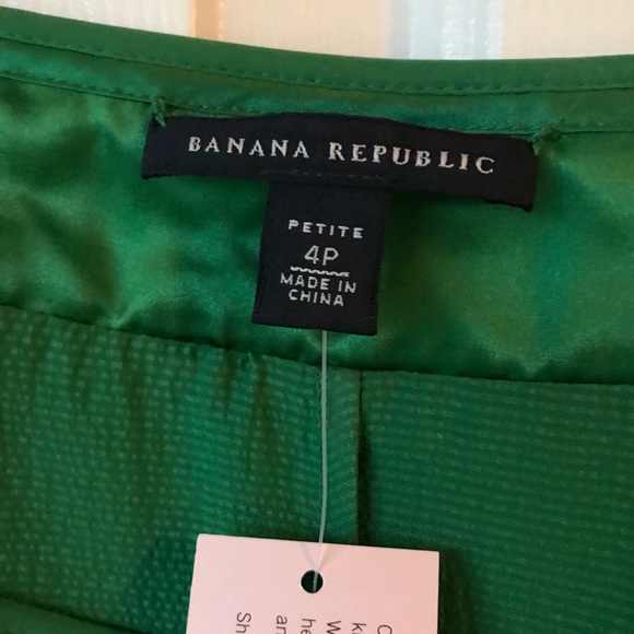 NWT Banana Republic green satin dress - Picture 6 of 10